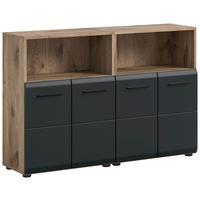 Kúpeľňa Ice 2-diela, čierna/Dub tmavy - čierna/tmavý dub, Basics, kompozitné drevo/plast (120/80/30cm) - MID.YOU