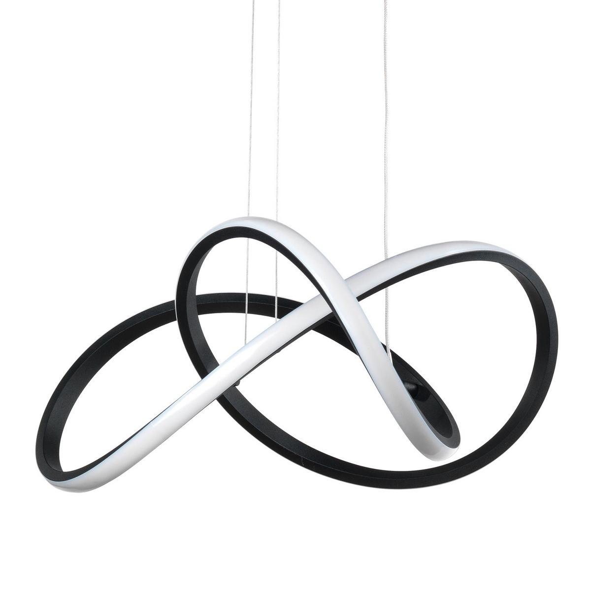 LED-Hängeleuchte 4948/Sn - Schwarz, Design, Kunststoff/Metall (48/100cm)