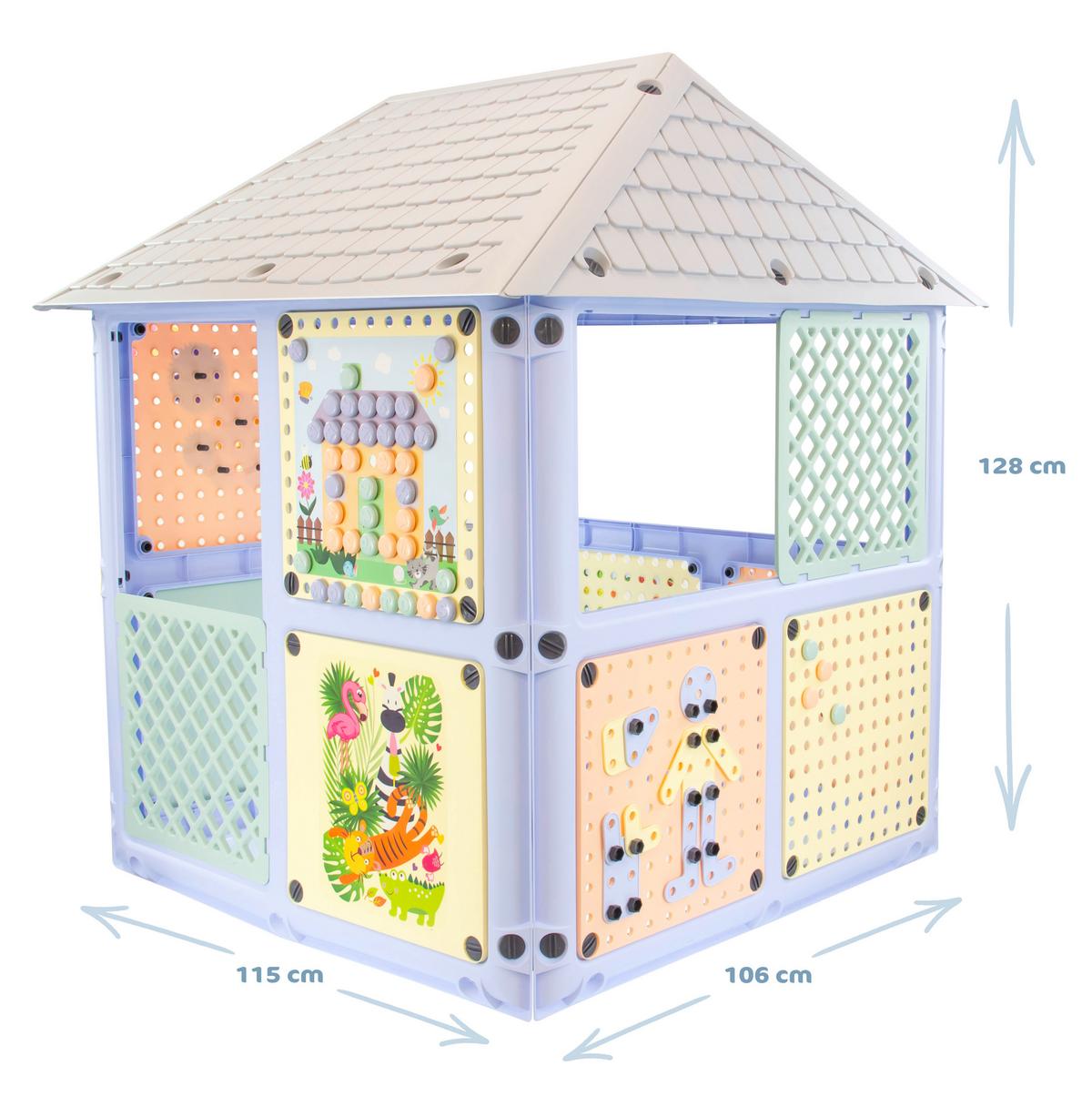 Hrací domček SMART HOUSE š/v/h:115/128/106 - vícebarevná, Konvenční, plast (115/128/106cm)