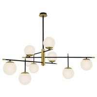 Pendelleuchte Nostalgia - Goldfarben/Schwarz, Trend, Glas/Metall (131,5/58,6/131,5cm) - MAYTONI