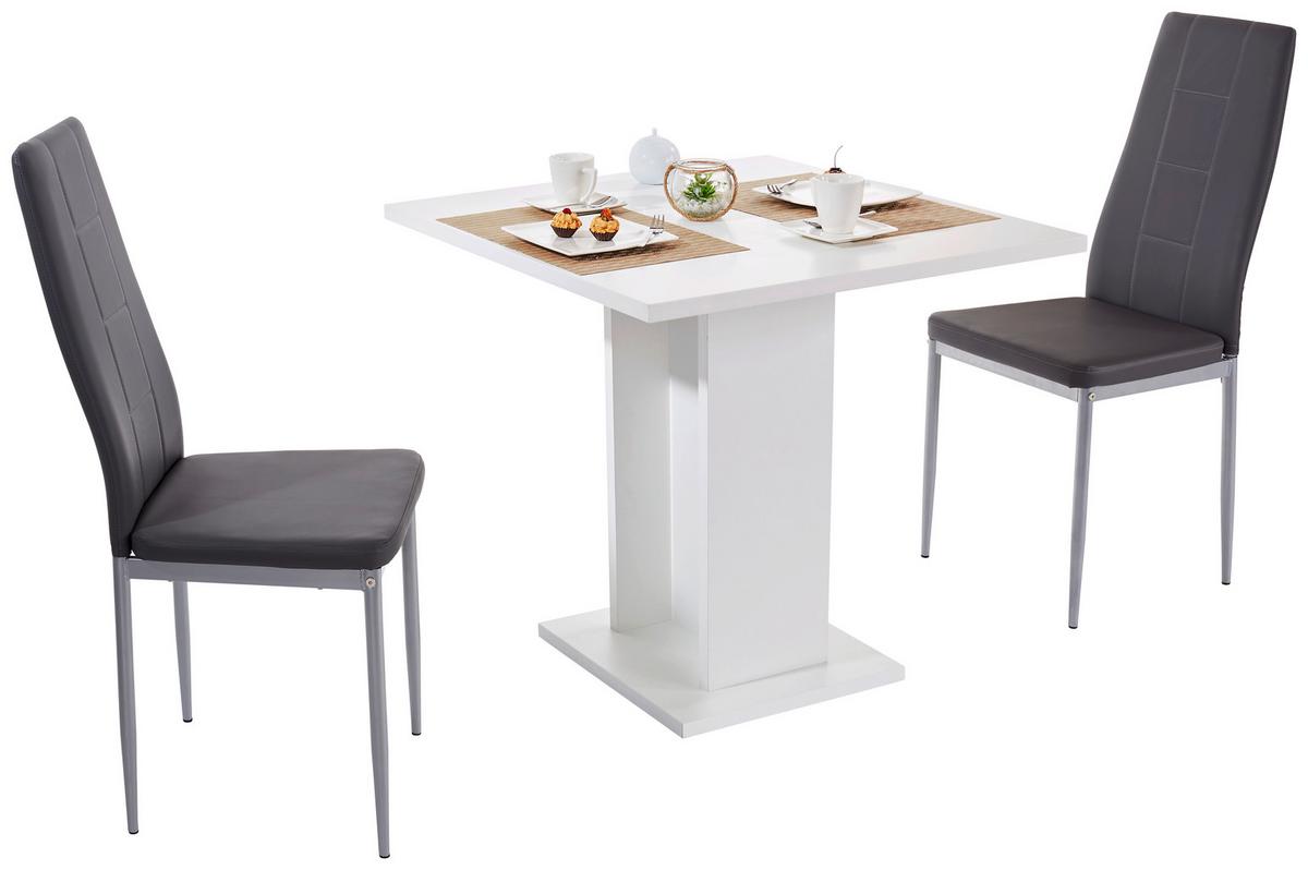 Étkezőasztal Sigmund - fehér, Konventionell, faalapú anyag (79,5/74/79,5cm)