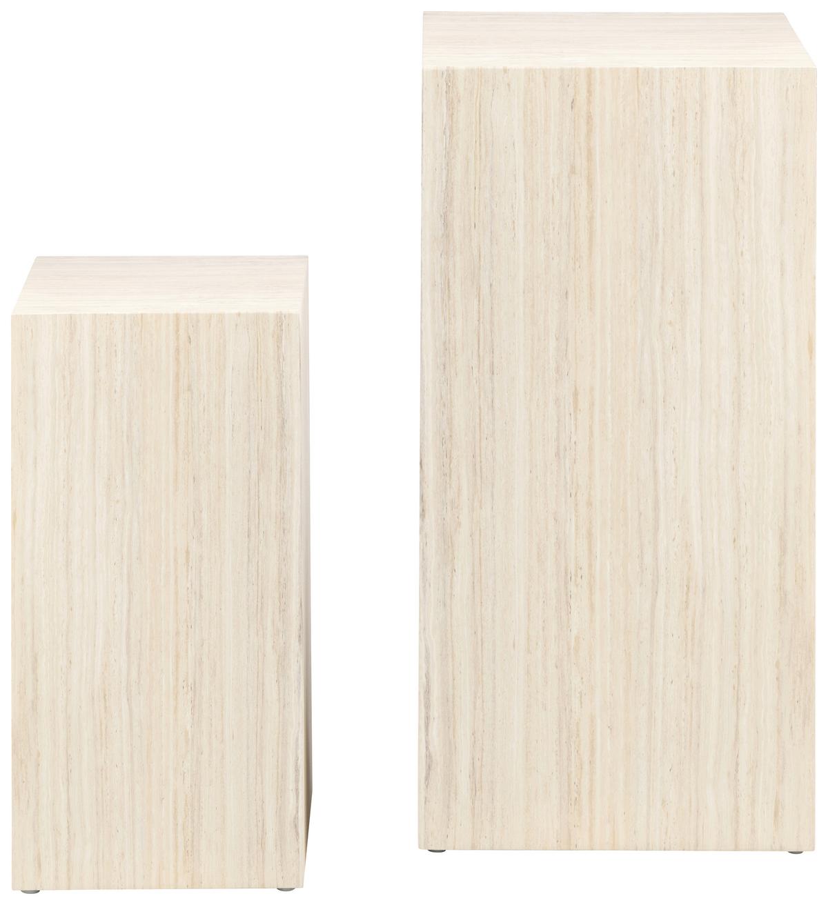 Blumensäule Dice 0000100139 - Beige, Design, Papier/Holzwerkstoff (35/35/70cm) - Livetastic