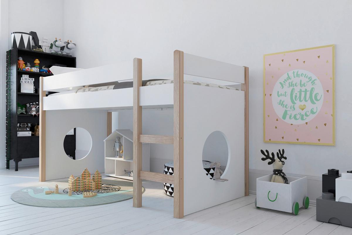 BETTSEITEN Weiß B: 90cm - Weiß, Design, Holzwerkstoff (90/90/2,5cm) - Livetastic