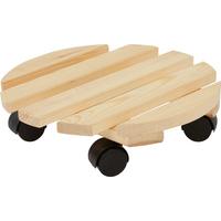 Blumenroller Thadeos Ø 30 Cm Kiefer - Naturfarben, KONVENTIONELL, Holz/Kunststoff (30/8cm)