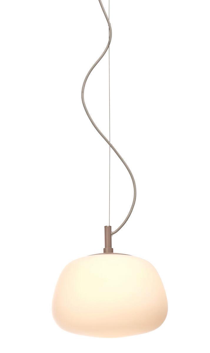 Hängeleuchte Sapporo - Sandfarben/Weiß, Trend, Glas (25/24cm) - It's about Romi
