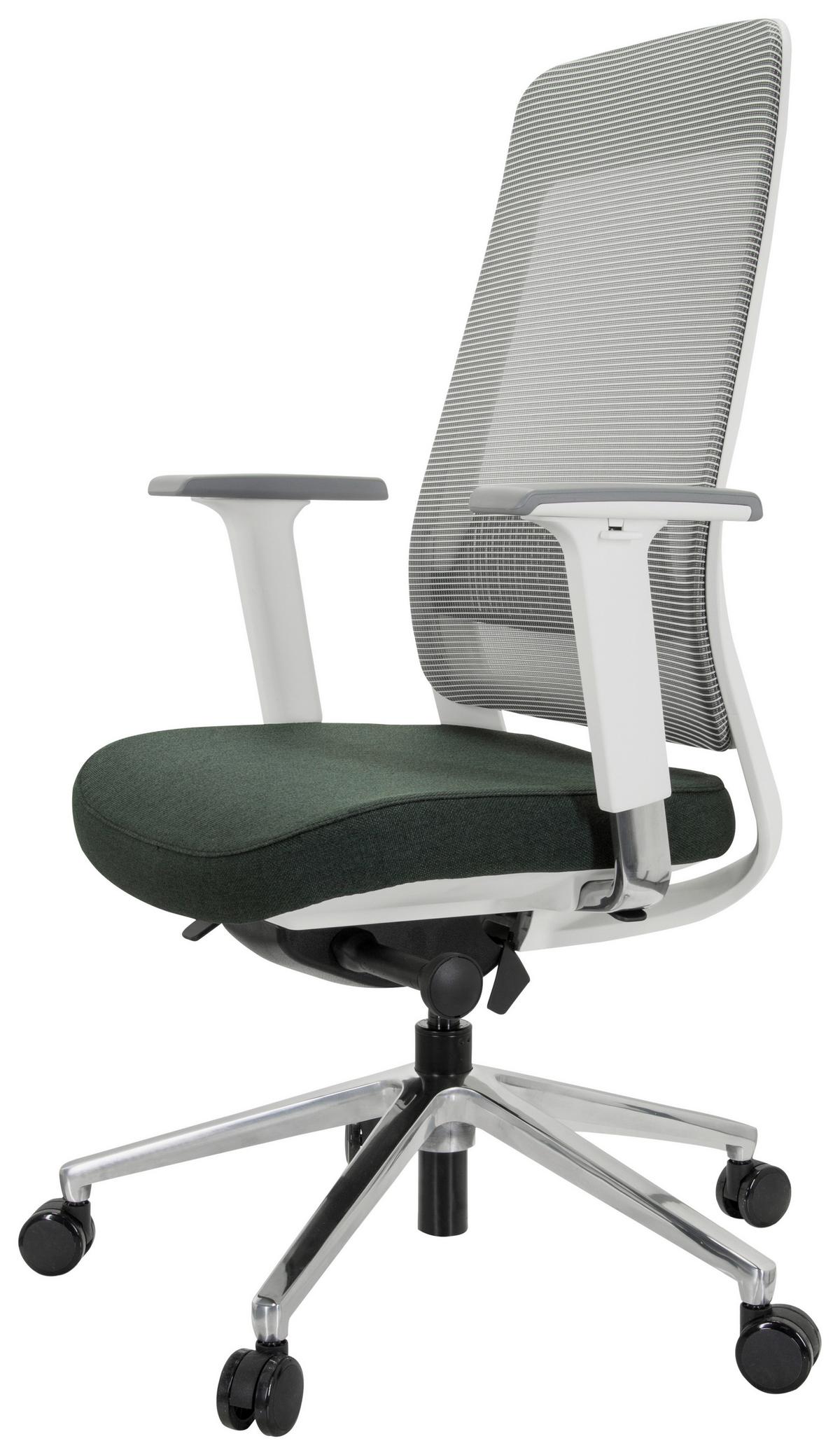 Bürostuhl Chiaro T2 Mit Wippfunktion Schwarz/Weiß - Schwarz/Weiß, MODERN, Kunststoff/Textil (67/118/63cm) - MID.YOU