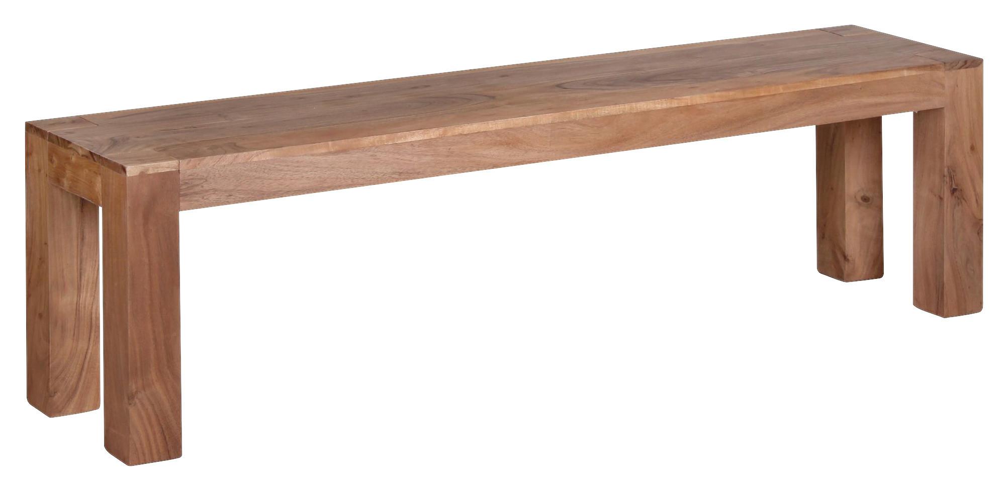 Lavica z masívneho dreva mumbai akácia - farba akácie, Modern, drevo (160/45/35cm) - MID.YOU