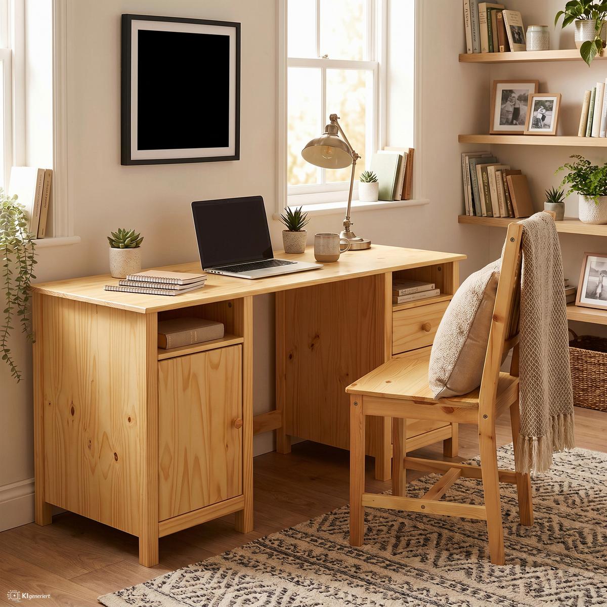 SCHREIBTISCH SCHREIBTISCH 150X54 CM KIEFER - Naturfarben, Basics, Holz (150/54/74cm) - Livetastic
