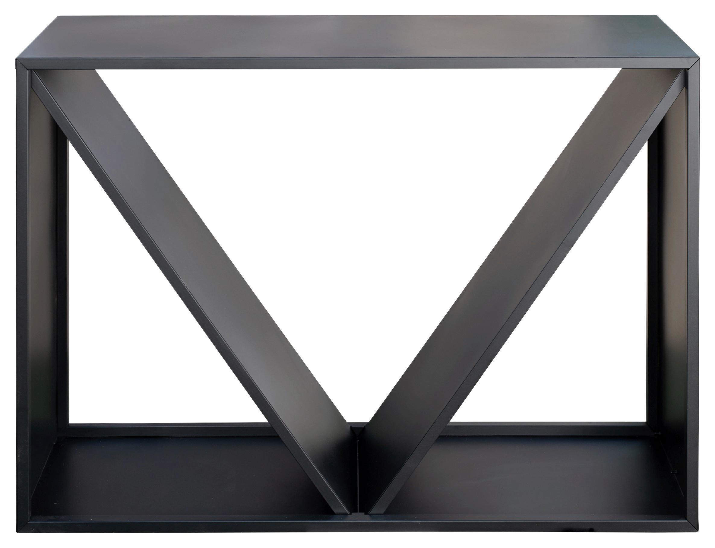 Regál na dřevo černa, kov - černá, Basics, kov (35/80/114,5cm)