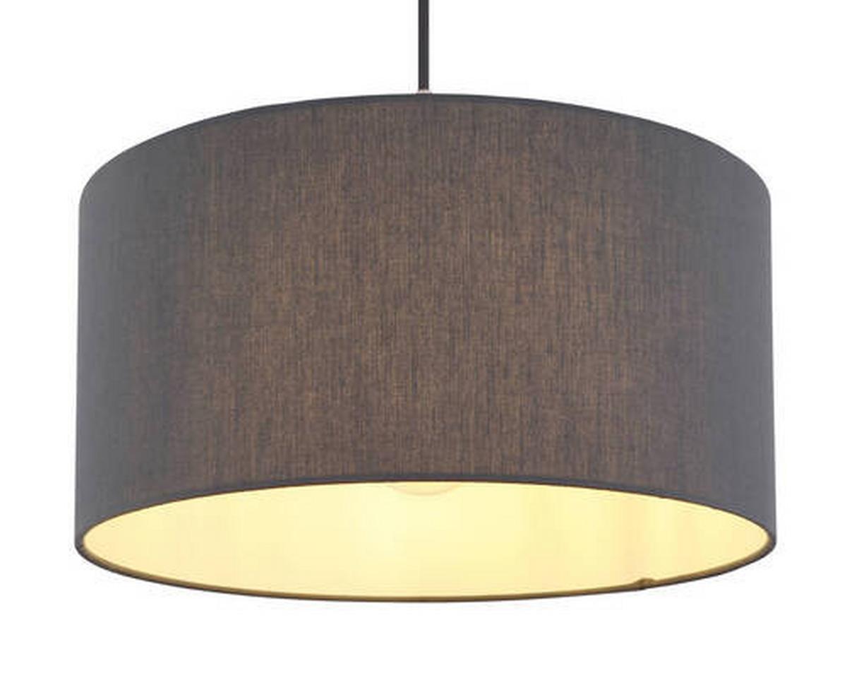 Hängeleuchte 15585h - Anthrazit/Opal, KONVENTIONELL, Kunststoff/Textil (40/140cm) - Globo