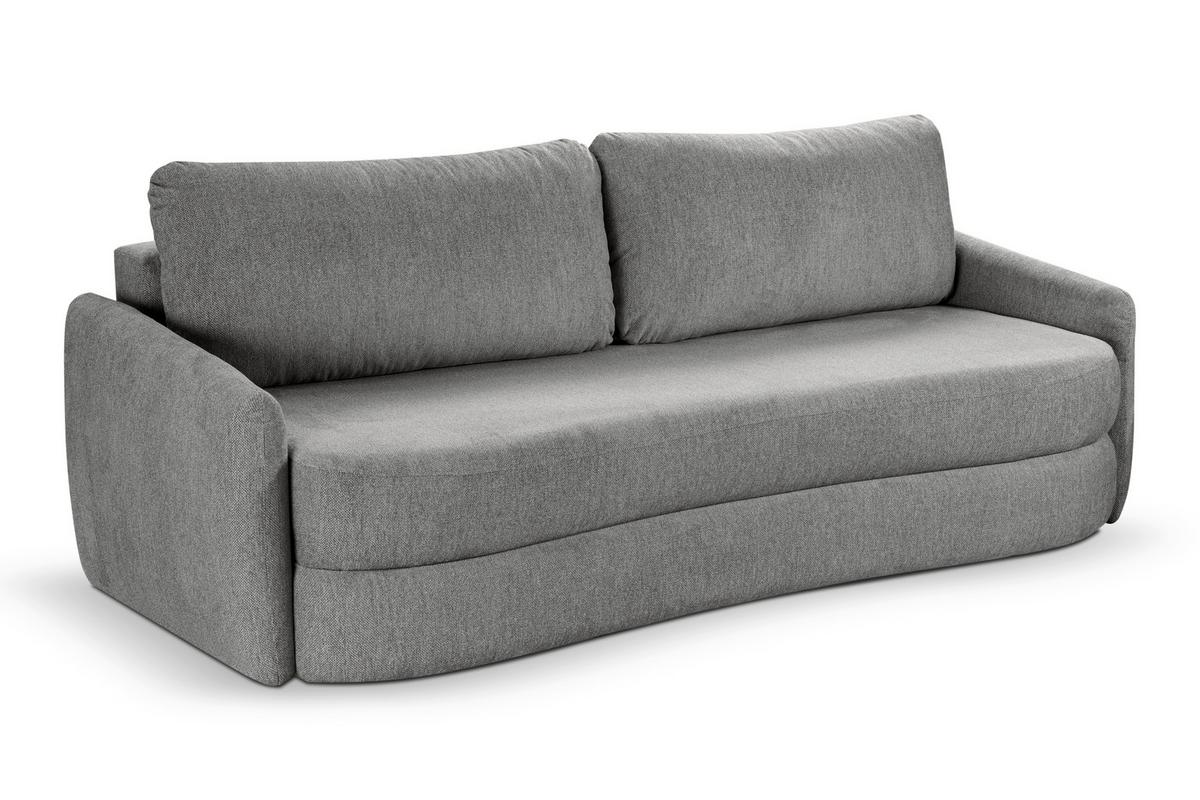 Schlafsofa Diana Grau B: 231cm - Schwarz/Grau, Basics, Holz/Textil (231/93/108cm) - MID.YOU