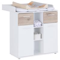 Pelenkázó Komód Alex - tölgyfa/fehér, Konventionell, faalapú anyag (89/101/78cm)