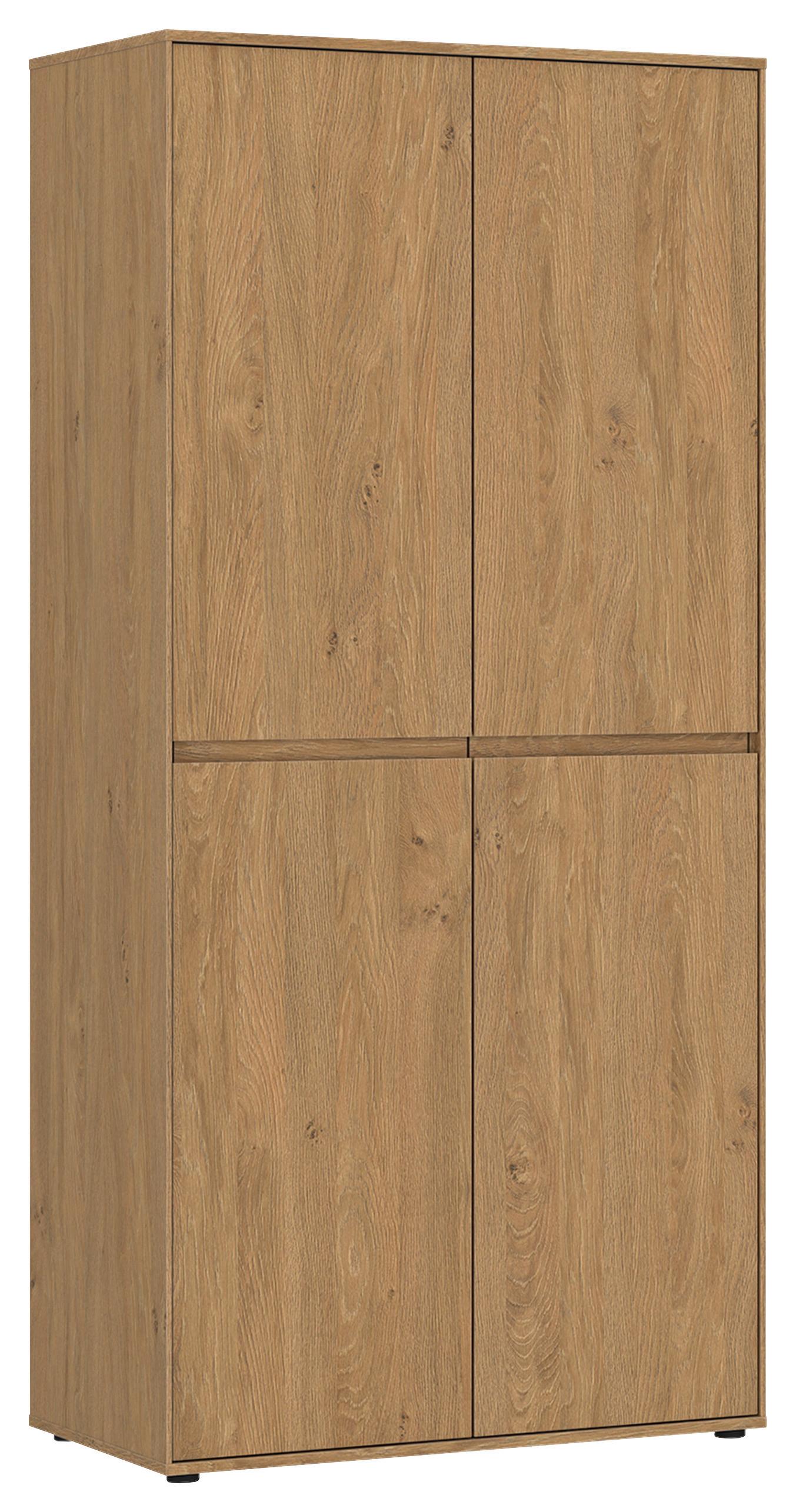 Kleiderschrank Calzado Steineiche B: 92cm - MODERN, Holzwerkstoff (92/199,9/55cm)