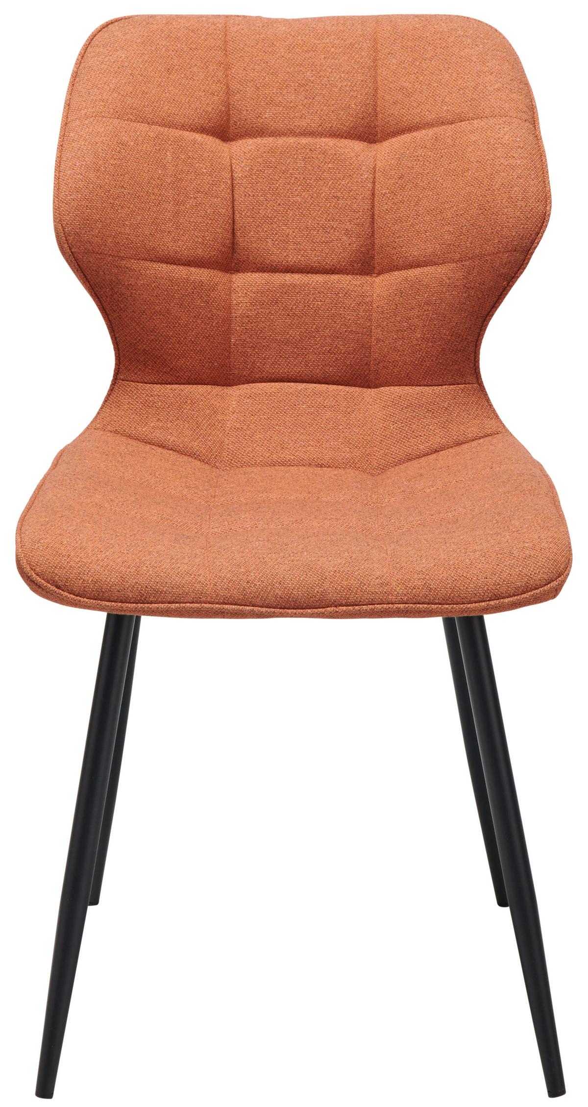 Stuhl Leana - Cognac/Schwarz, LIFESTYLE, Holz/Textil (47/82/59cm) - Livetastic