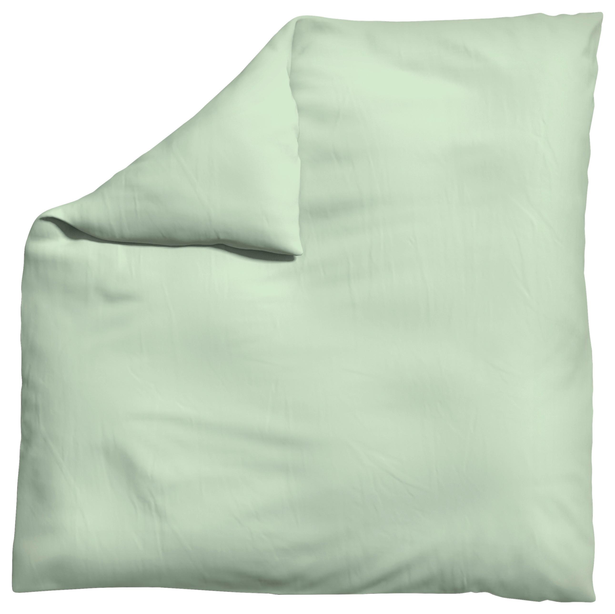 Bettdeckenbezug Knitted Jersey 200x200cm Hellgrün - Hellgrün, Basics, Textil (200/200cm) - Schlafgut