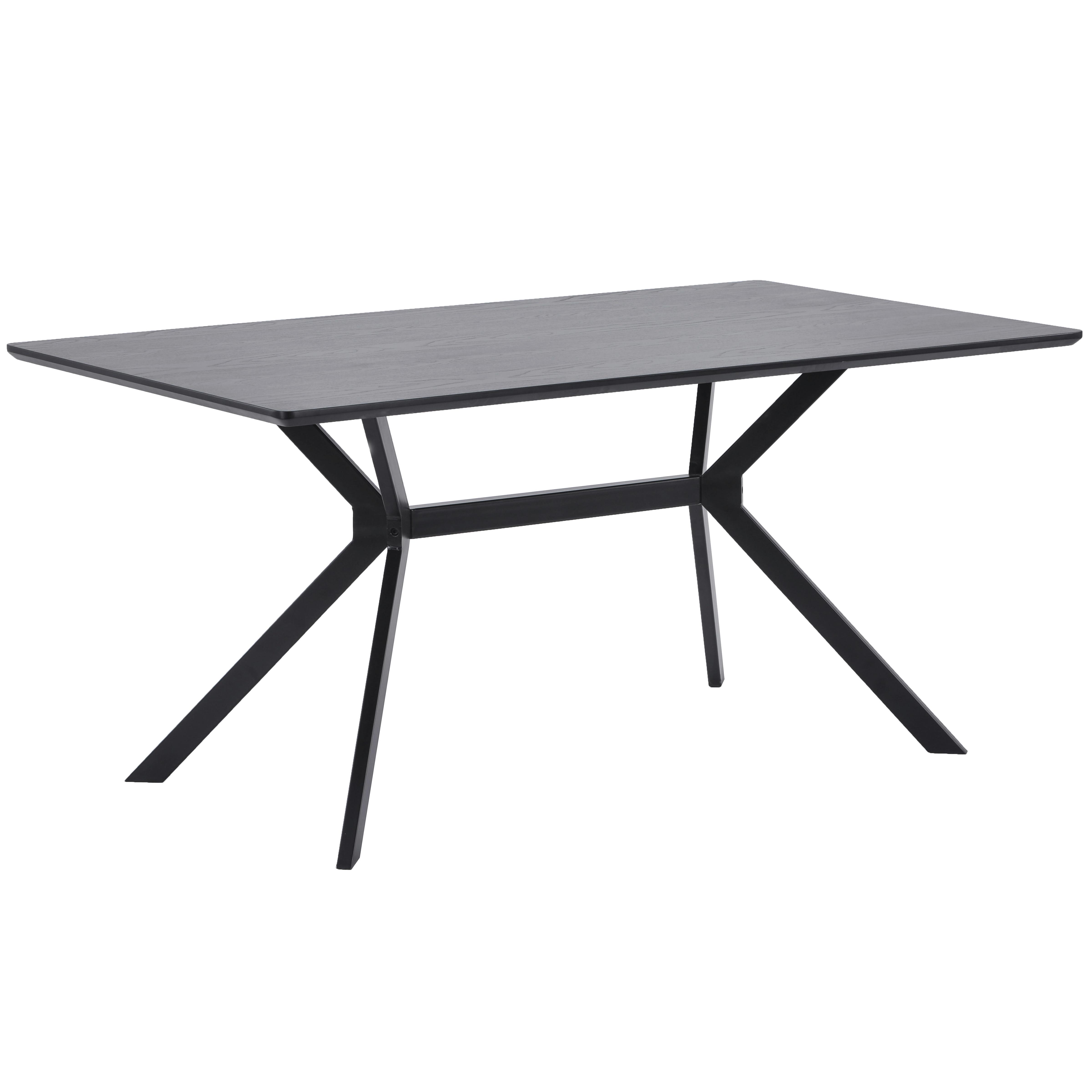 Esstisch Bruno Schwarz L: 200 Cm - Schwarz, Design, Holz/Metall (200/90/75cm) - Livetastic
