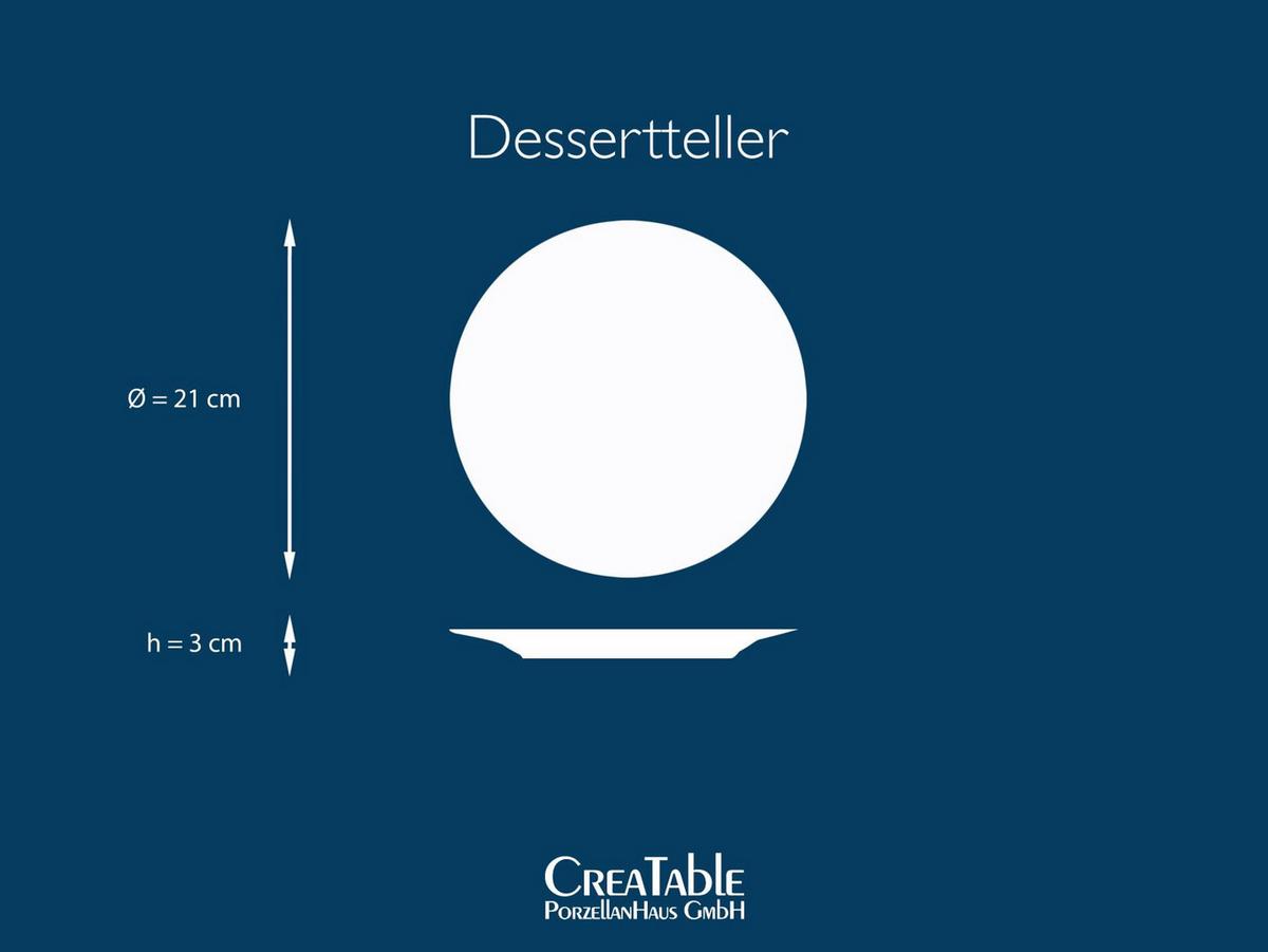 Desserttellerset 22062 Nature Collection - Hellblau, Trend, Keramik (21cm) - Creatable
