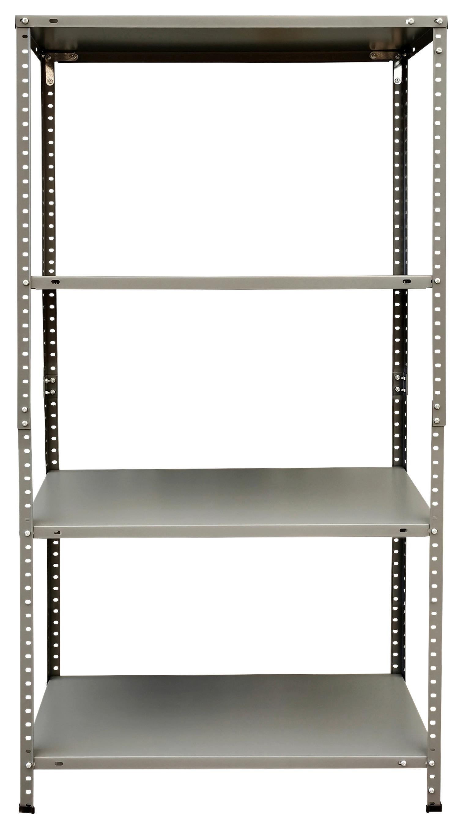 Schraubregal aus Stahl BxHxT: 75x150x30 cm, Max. 160 Kg - Grau, MODERN, Metall (75/150/30cm) - Homezone