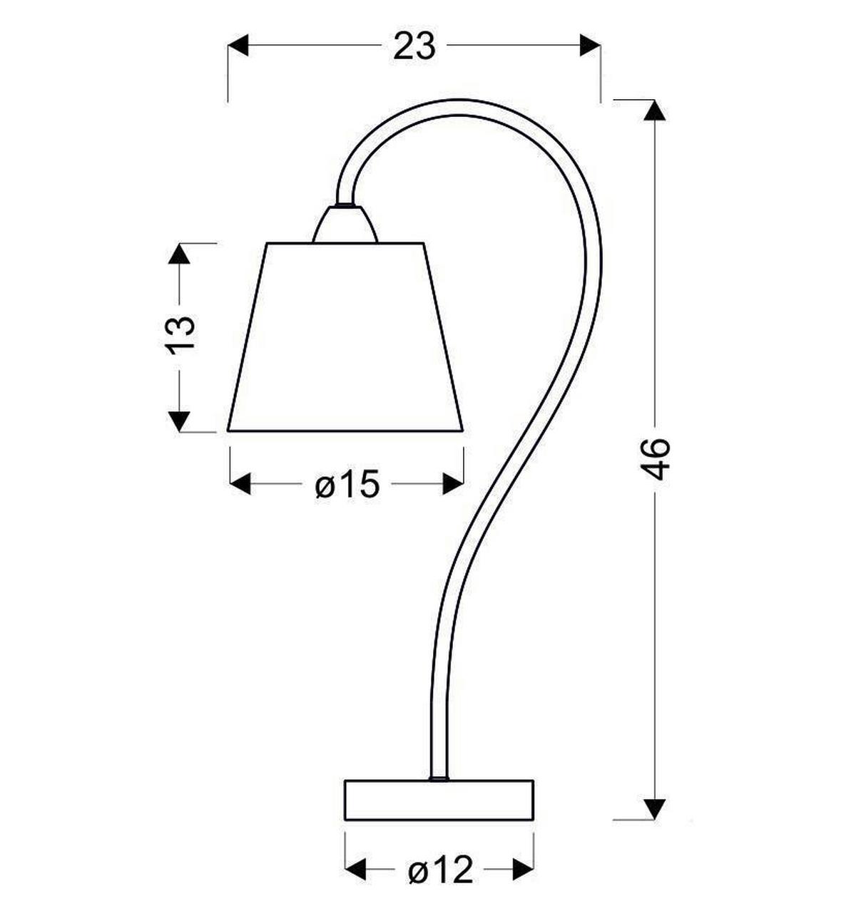 Tischleuchte 21-71149 Luk - Chromfarben, Basics, Kunststoff/Metall (23/15/46cm)