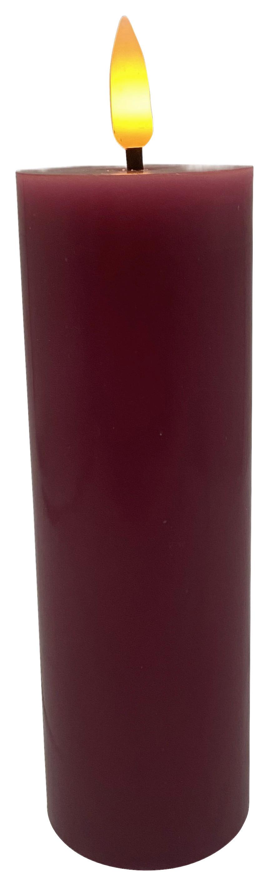 LED svíčka SHINY - světle fialová, Konvenční, plast/přírodní materiály (5/15cm) - Modern Living