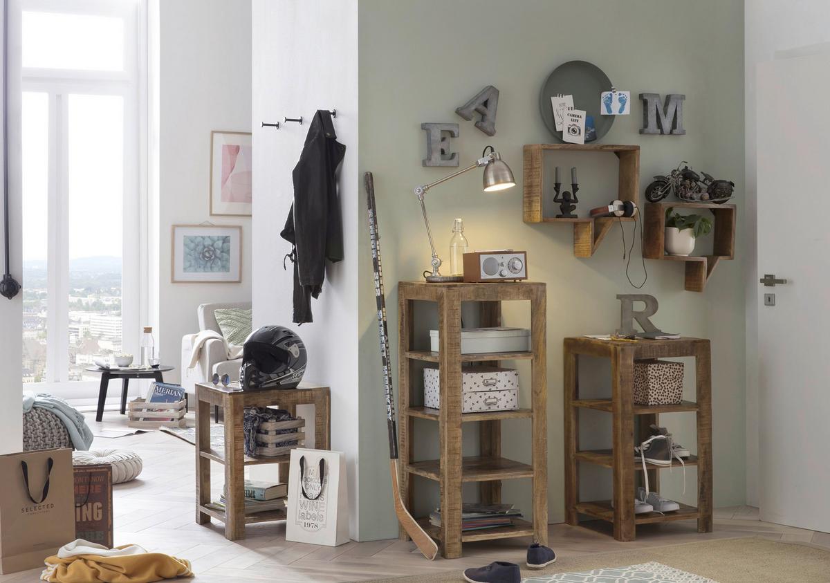 Regal Naturfarben B: 44 cm - Naturfarben, Design, Holz (44/60/44cm) - Livetastic