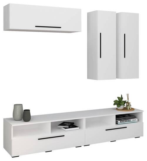 Wohnwand Arila 5-teilig Weiß B: 190 Cm