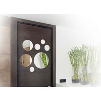 Spiegelfliesenset Rund 7 Stk. Ø 24 cm mit Klebefolie - MODERN, Glas (24cm) - Ondega
