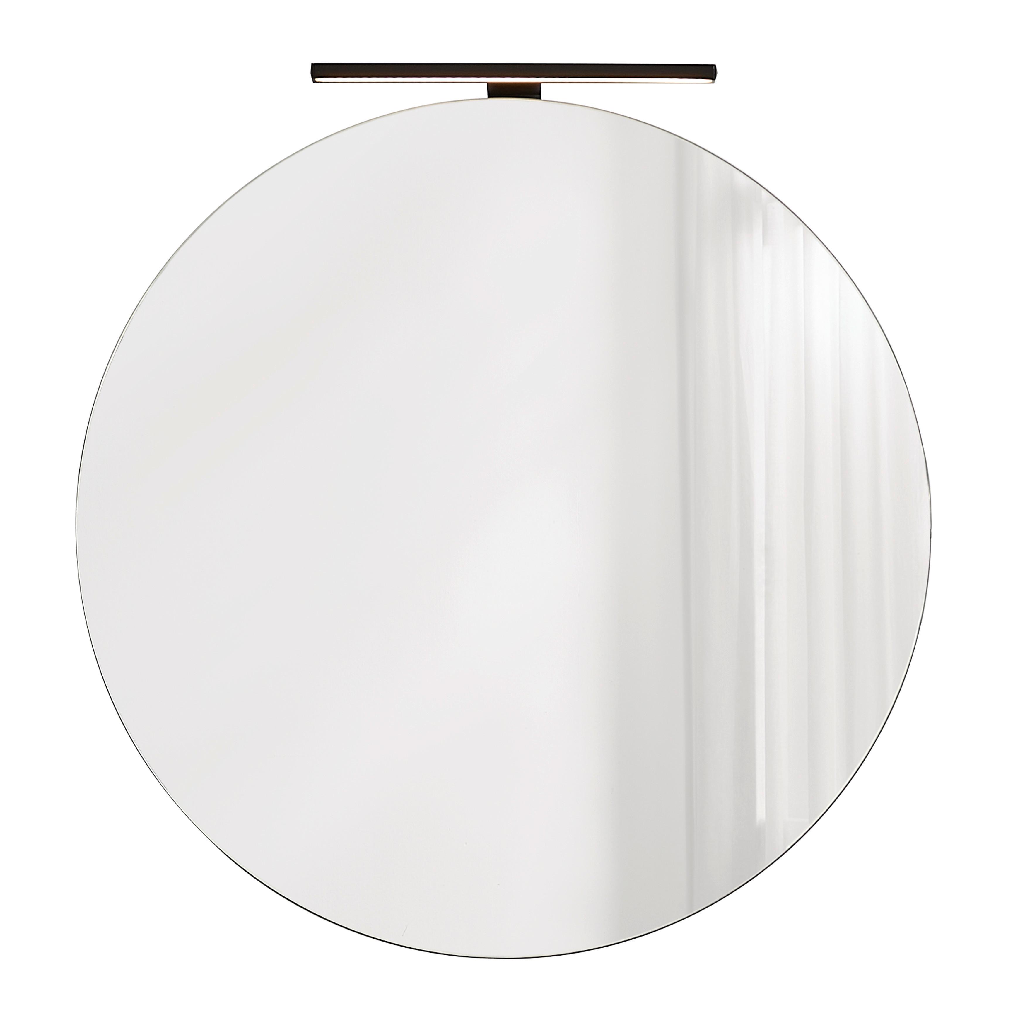 Zrkadlo VENEZIA - čierna, Lifestyle, kompozitné drevo/sklo (65/65/25cm) - Mömax