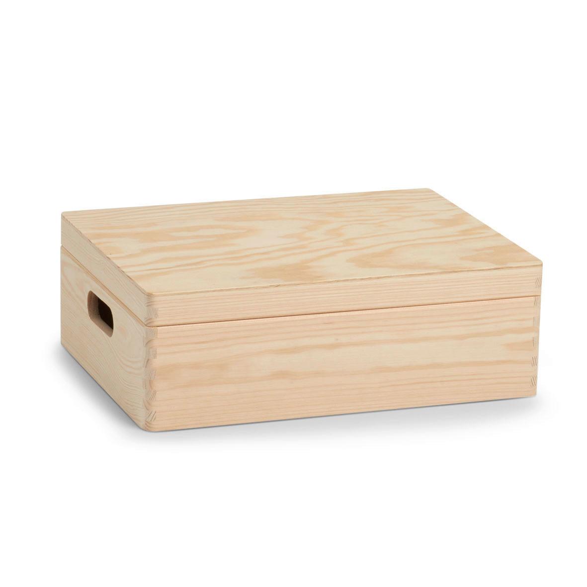 Aufbewahrungsbox Naturfarben, Holz - Naturfarben, Basics, Holz (40/30/14cm) - Zeller Present