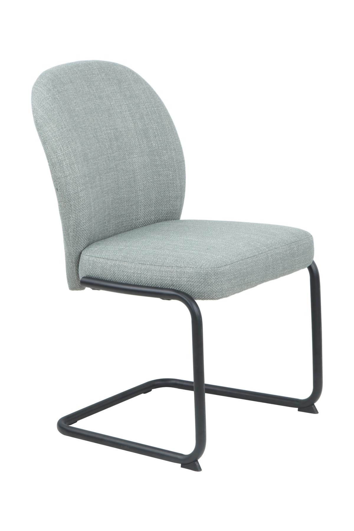 Schwingstuhl-Set Karen II S 2er-Set - Schwarz/Mintgrün, MODERN, Textil/Metall (53/90/62cm) - MID.YOU