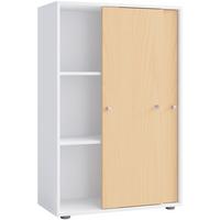 Aktenschrank Lona Weiß, Buchefarben B: 70cm - Buchefarben/Weiß, Design, Holzwerkstoff (70/110/39cm) - MID.YOU