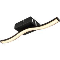 STROPNÍ LED SVÍTIDLO PLOP - černá/opál, Moderní, kov/plast (34,3/7/6,4cm) - Mömax