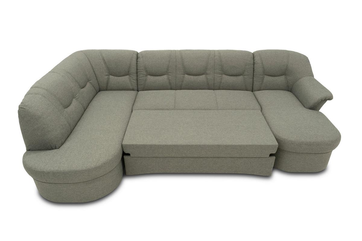 Wohnlandschaft Sarafina Graubraun - Graubraun/Schwarz, KONVENTIONELL, Textil (180/295/146cm) - MID.YOU