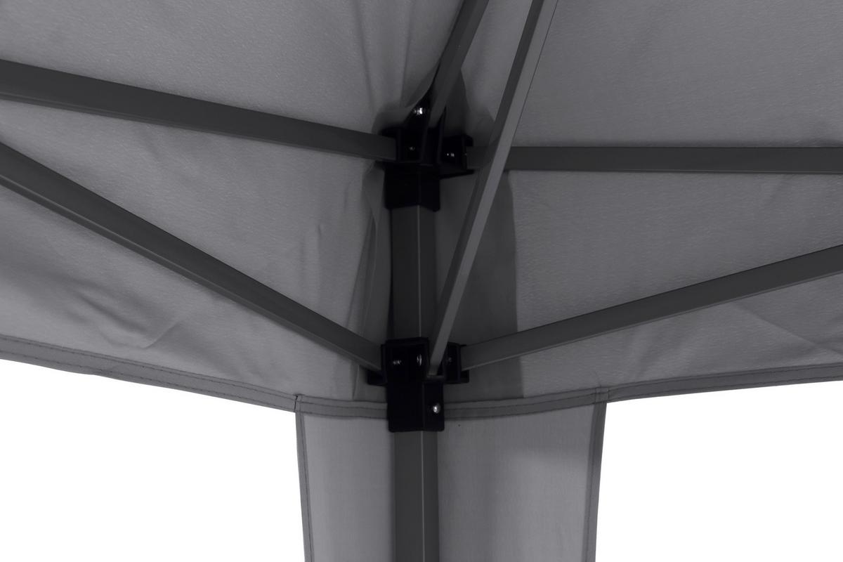 Pavillon Starter Bxhxt 3x2,6x3 M Mit Tragetasche - Grau, KONVENTIONELL, Textil/Metall (300/260/300cm) - Siena Garden