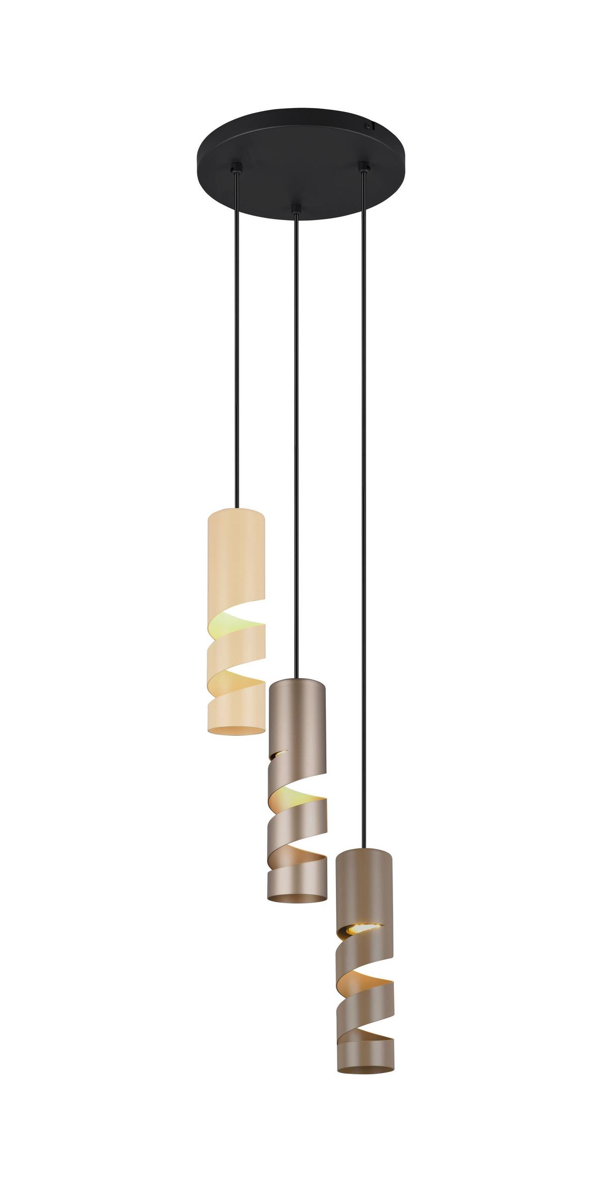 Pendelleuchte 364030317 Stream - Taupe/Beige, Design, Metall (28/150cm) - Trio Leuchten