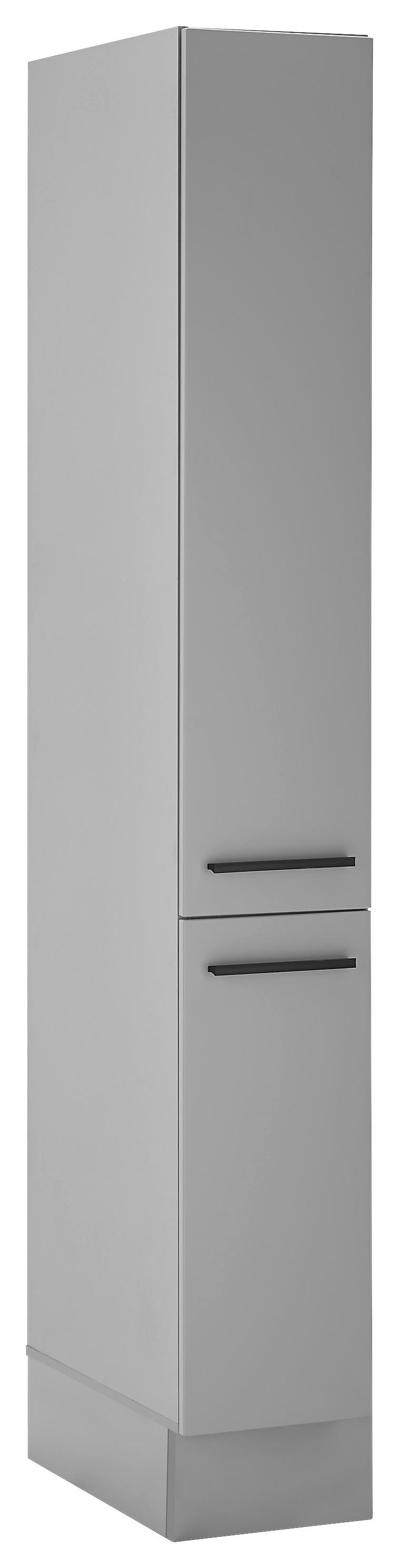 Potravinová skříň DENVER - šedá/černá, Design, kompozitní dřevo/plast (30/211/57cm) - MID.YOU