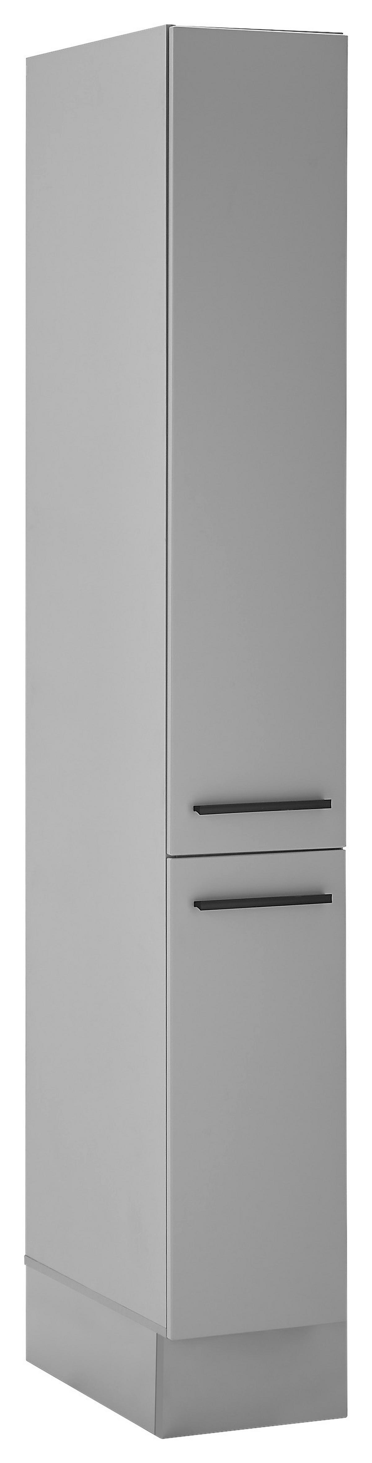 Potravinová skrinka DENVER - čierna/sivá, Design, kompozitné drevo/plast (30/211/57cm) - MID.YOU