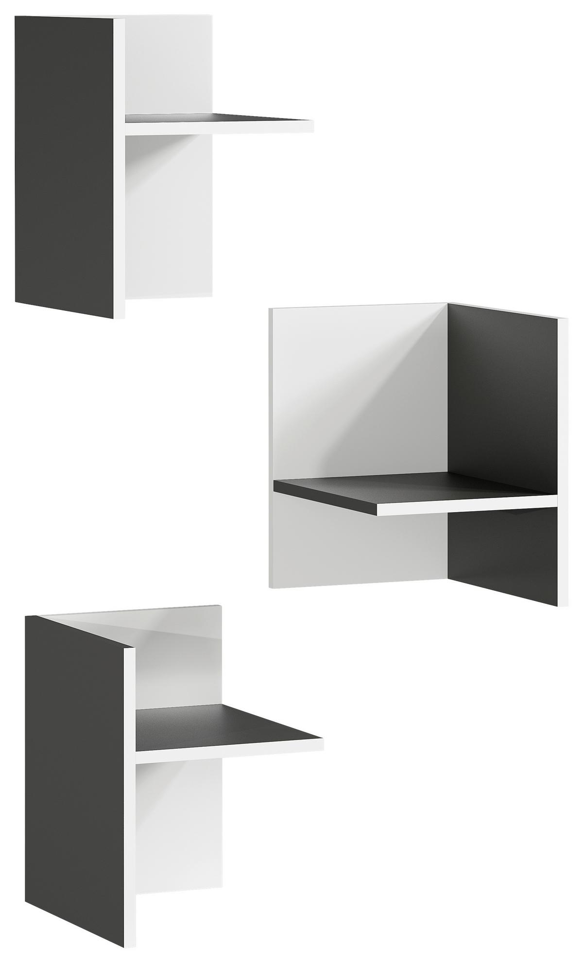 Inneneinteilung Kleiderschrank Gw-Pasadena Graphit/Weiß - Graphitfarben/Weiß, MODERN, Holzwerkstoff (27/37/35cm) - Germania