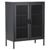 Sideboard Misha - Schwarz, Design, Metall (80/101.5/40cm) - Livetastic