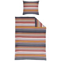 Bettwäsche 140x200 cm Lissy Mikrofaser - Blau/Anthrazit, KONVENTIONELL, Textil - Ondega