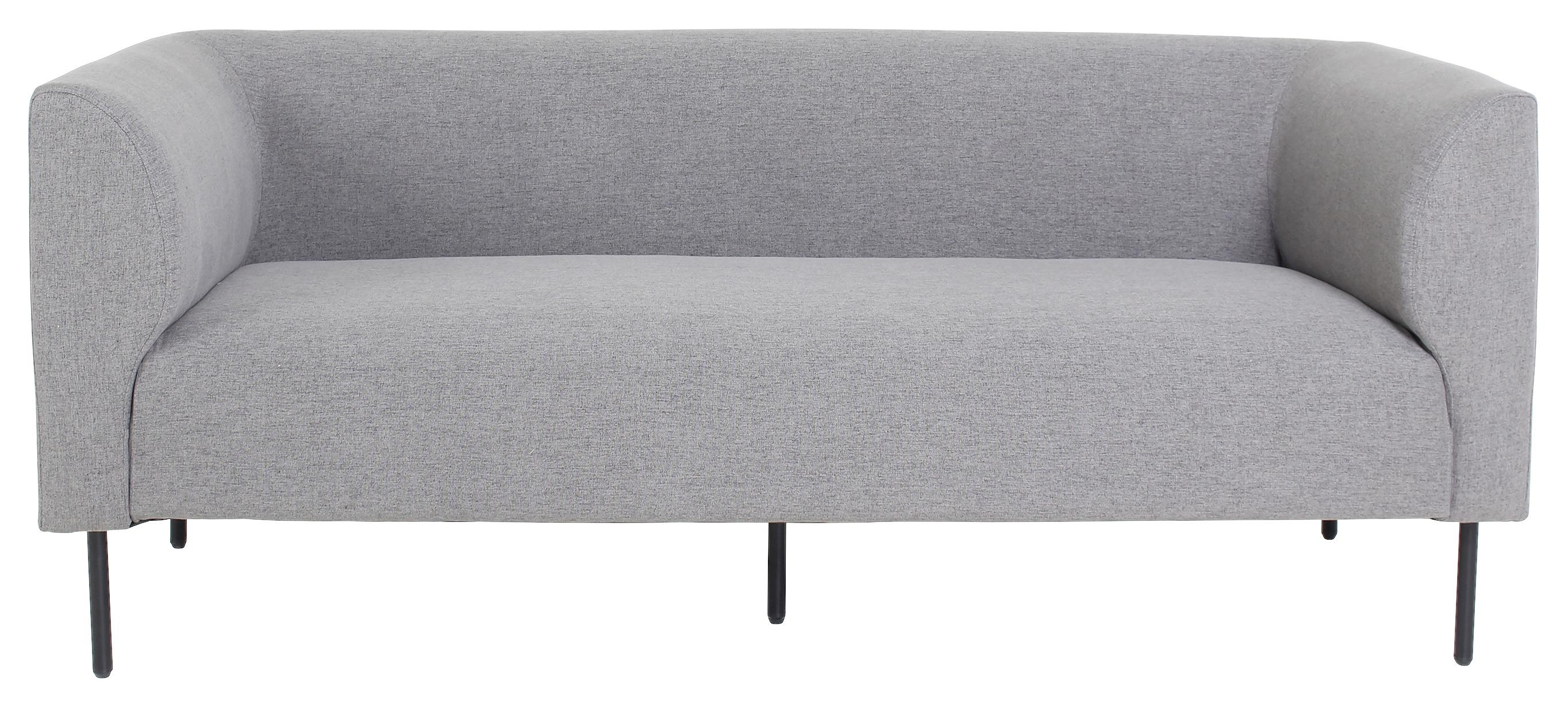 3-Sitzer-Sofa Kadri Grau/Schwarz - Schwarz/Grau, MODERN, Textil/Metall (185/74/57cm) - MID.YOU