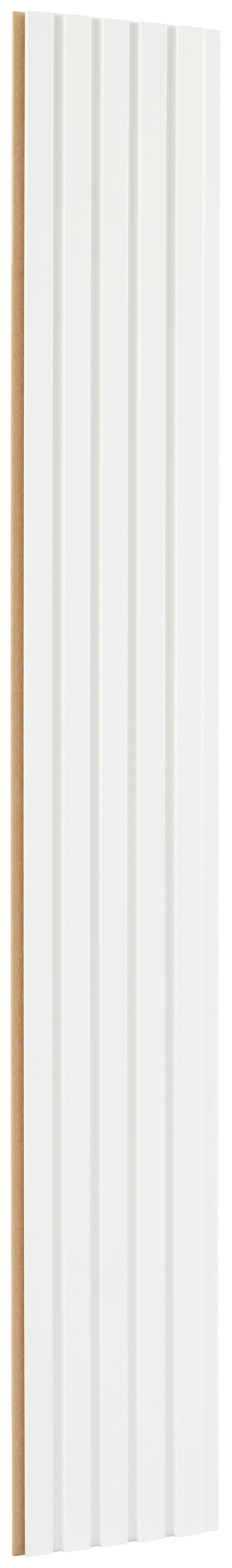 Wandpaneel Anna Weiß B: 18,6 cm - Weiß, Trend, Holzwerkstoff (18,6/119/1,2cm)