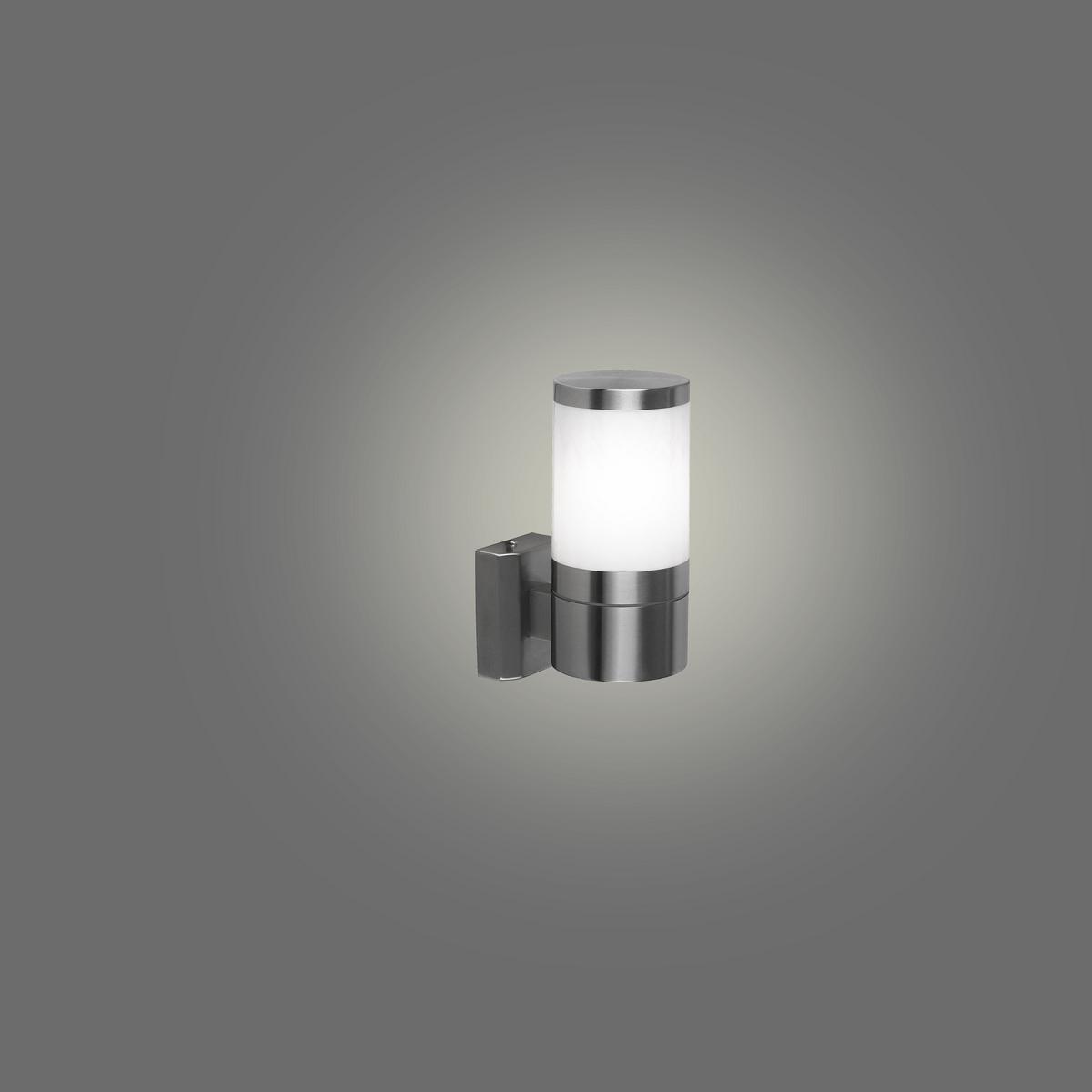 Außenleuchte Xeloo 60 Watt Edelstahl, Wandmontage - KONVENTIONELL, Kunststoff/Metall (10/15,5/24cm)