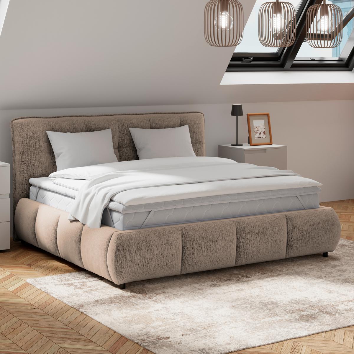 Polsterbett Limo Braun 160x200 cm - Schwarz/Braun, KONVENTIONELL, Holz/Holzwerkstoff (160/200cm) - James Wood