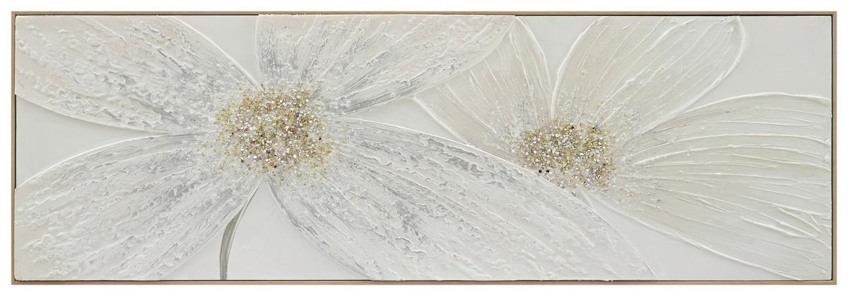 Obraz na plátne 152/52cm - prírodná farba/sivobiela, Modern, drevo/textil (152/52/4,5cm) - Mömax