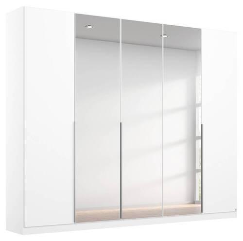 Drehtürenschrank 226cm Alabama, Weiß - Silberfarben/Weiß, MODERN, Holzwerkstoff (226/229/54cm) - Rauch Möbel