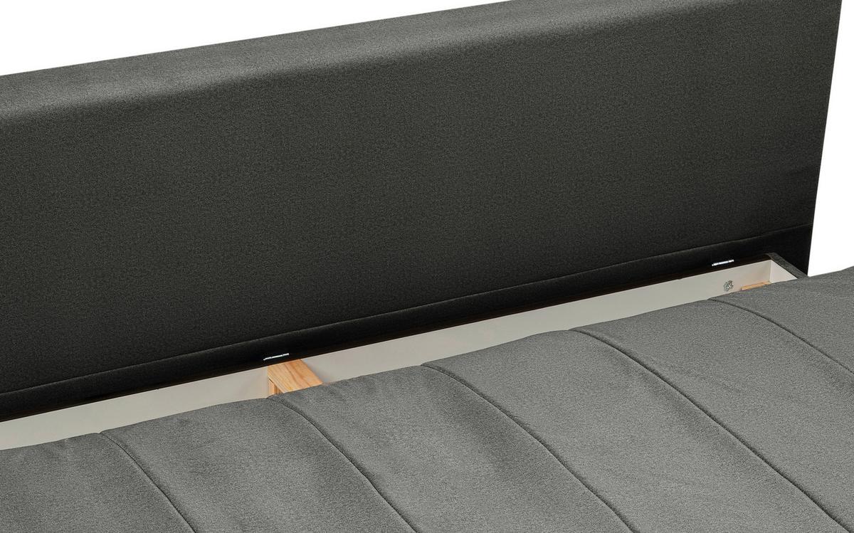Schlafsofa Sendi Greige B: 210cm - Greige/Schwarz, Basics, Holz/Textil (210/103/90cm) - MID.YOU