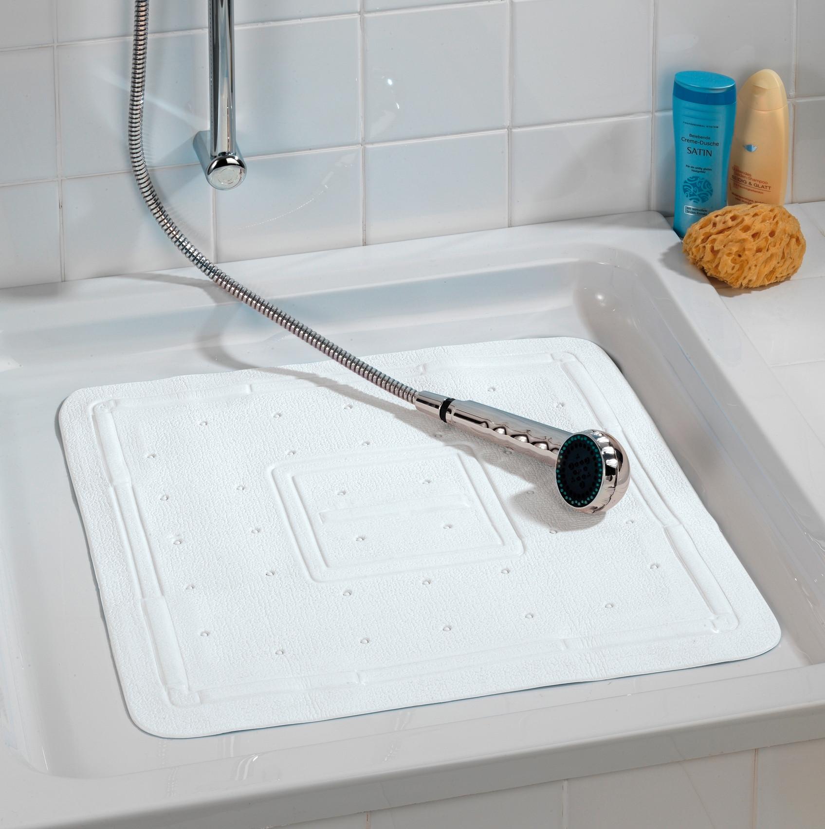 Duscheinlage Florida 3210401100 - Weiß, MODERN, Kunststoff (55/1,5/55cm) - Wenko
