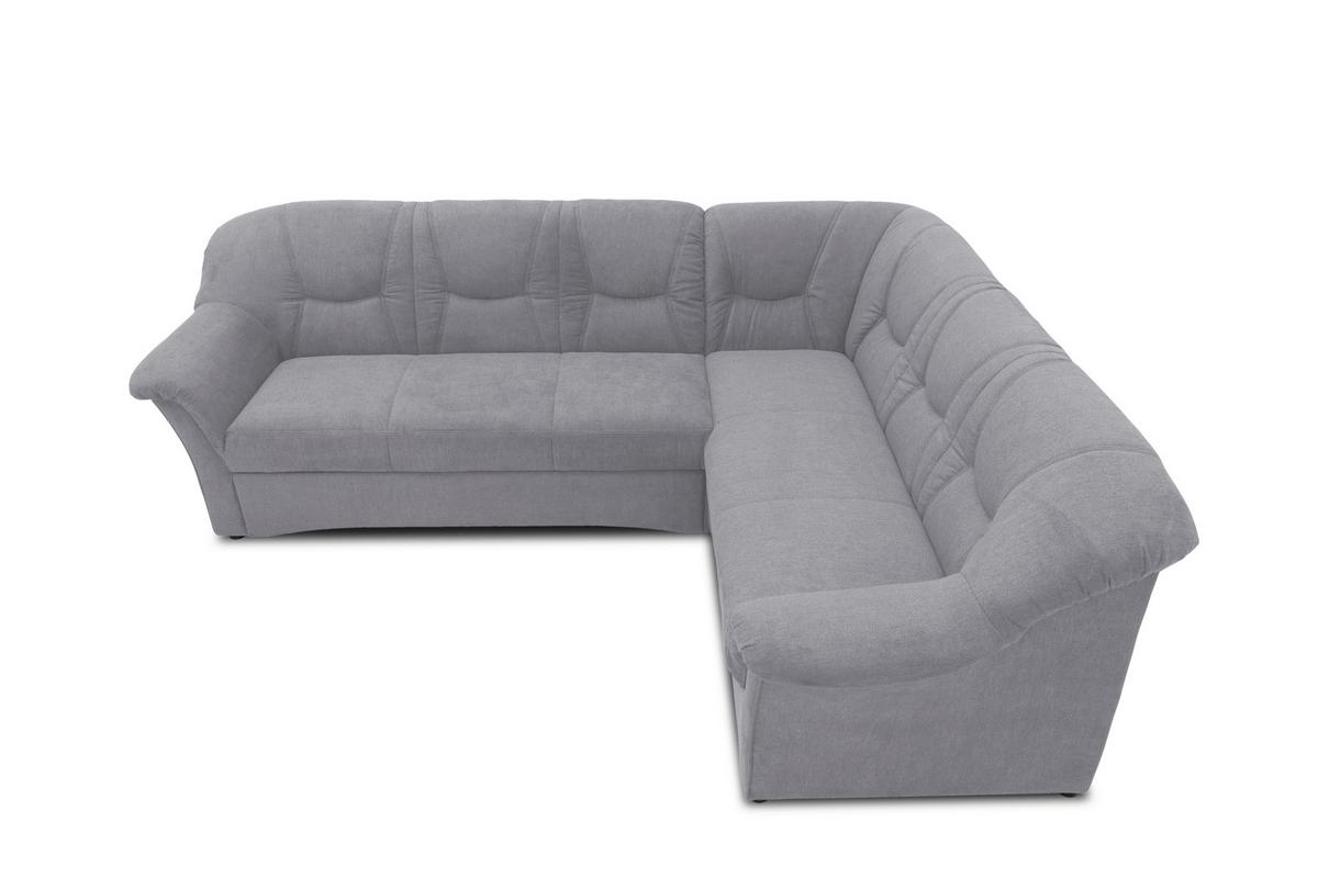 Ecksofa Sarafina Dunkelgrau S: 240x190 cm - Dunkelgrau/Schwarz, KONVENTIONELL, Textil (240/190cm) - MID.YOU