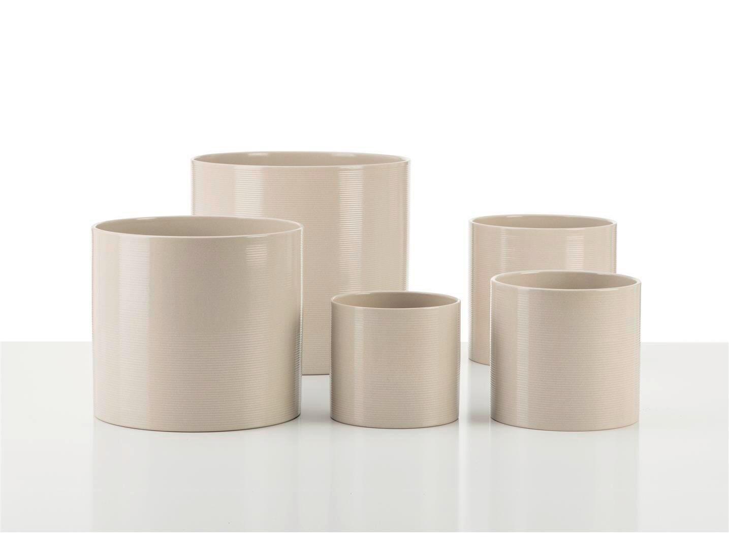 Kaspó Bézs - bézs, kerámia (23/23/21cm)